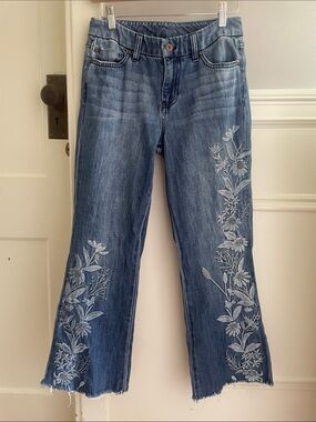 Liverpool Embroidered Midrise Jeans-Size 4